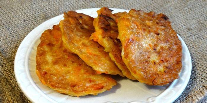 Gebratene Kürbispfannkuchen