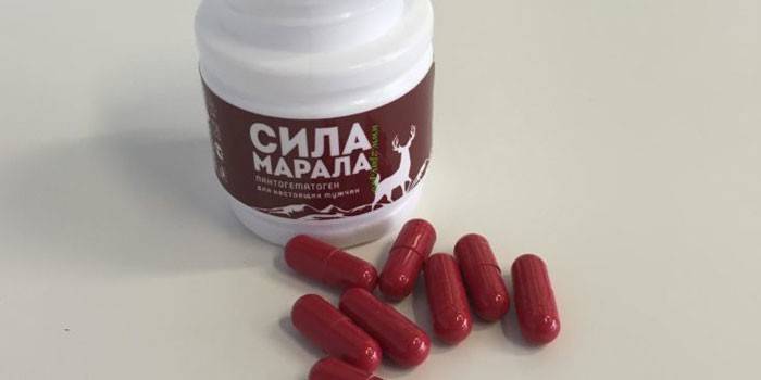Kapsulas Malāles stiprums burkā