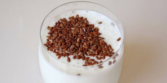 Keten tohumu ile Kefir