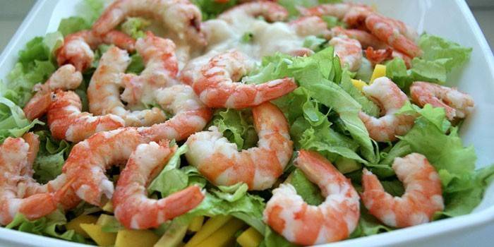 Salade d'avocat et de crevettes