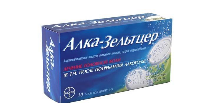 Alka-Seltzer στη συσκευασία