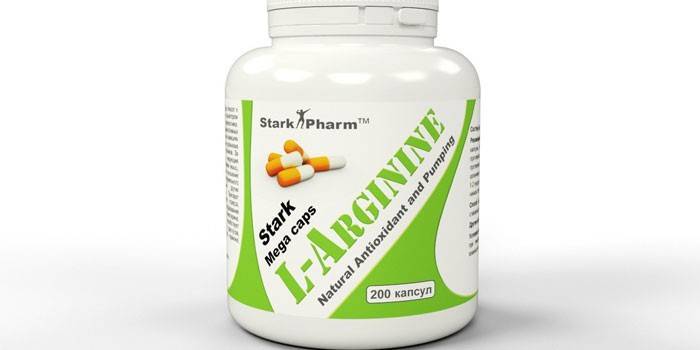L-Arginin Kapseln im Glas