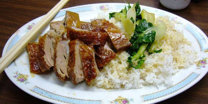 อกเป็ดพร้อมข้าวต้ม