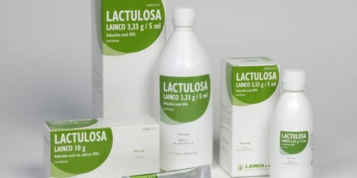 Lääke laktuloosi vapautumisen eri muodoissa