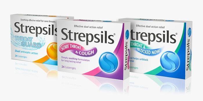 แท็บเล็ต Strepsils ในแพ็ค