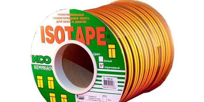 Sigillare la bobina sulla porta profilo ISOTAPE P per spazi vuoti 3-5 mm