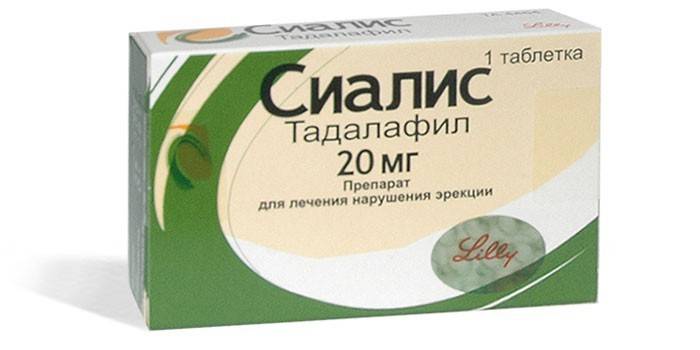 Cialis tabletes iepakojumā