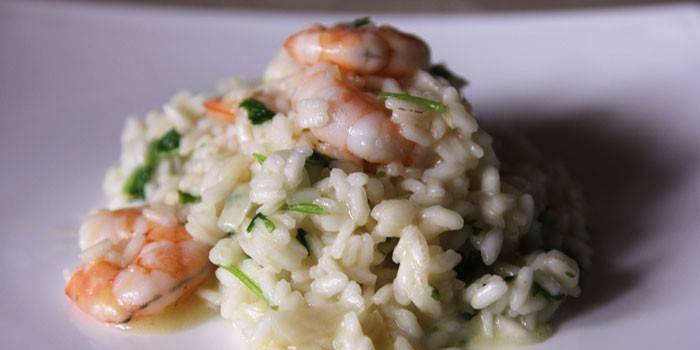 Risotto crémeux aux crevettes