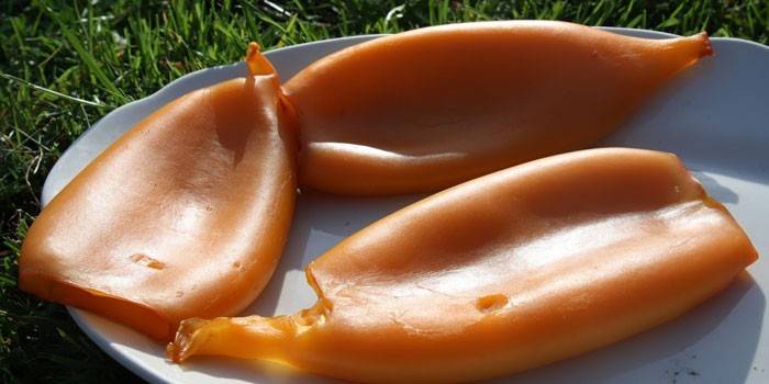 Geräucherte Tintenfischkadaver