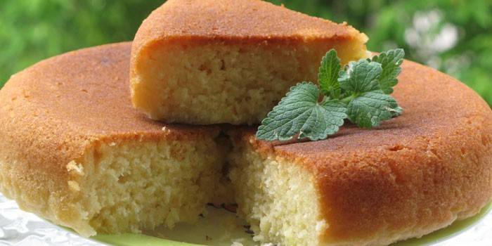 Pastel de sémola listo