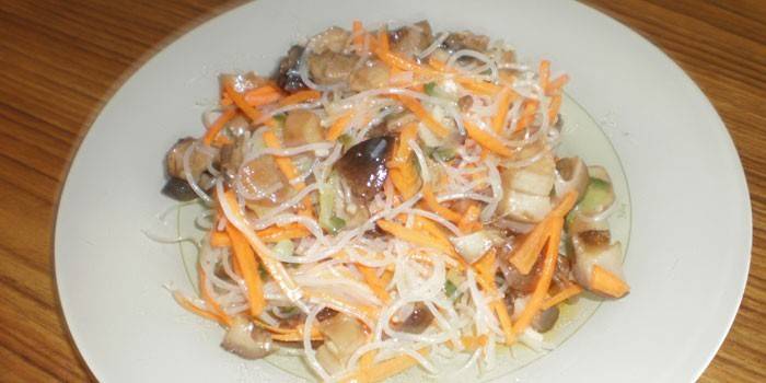 Shiitaki og funchose soppsalat