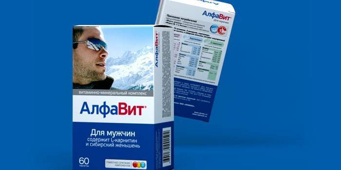 Vitaminų abėcėlė vyrams pakuotėje