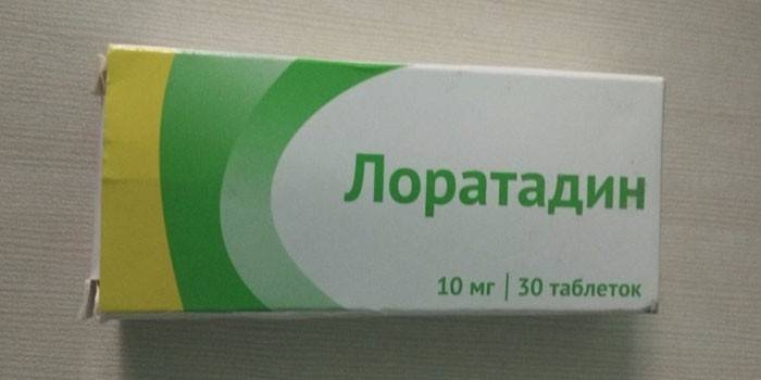 טבליות Loratadine בחבילה