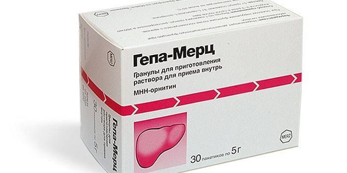 Pulbere Hepa-Merz în ambalaj