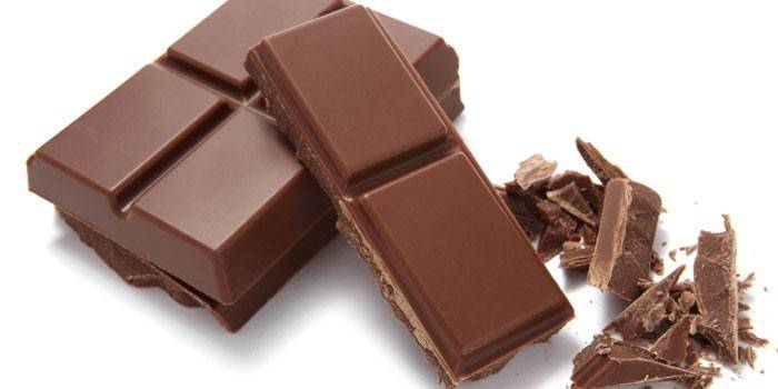 Barres de chocolat au lait
