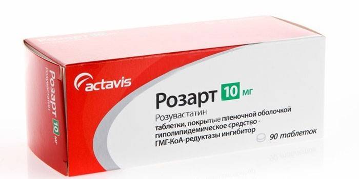 Rosart tabletes iepakojumā