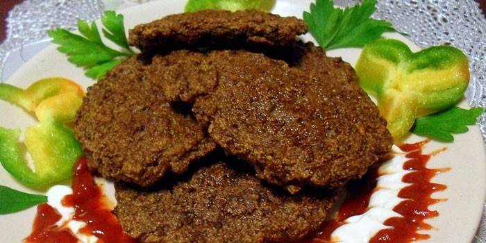 Gebratene Leberpfannkuchen
