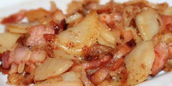 Klare poteter med bacon