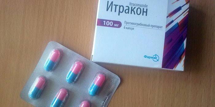 Il farmaco Itracon nel pacchetto