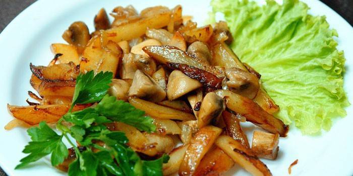 Pomme De Terre Au Four Aux Champignons