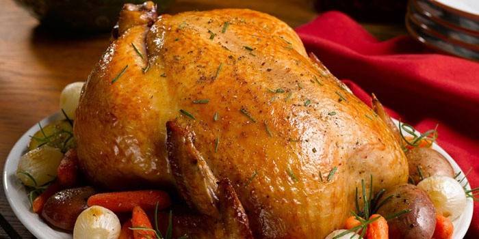 Pollastre complet al forn