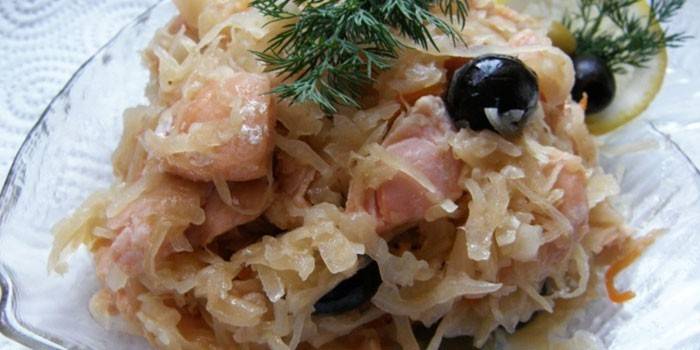 Žuvies ragavimas su kopūstais