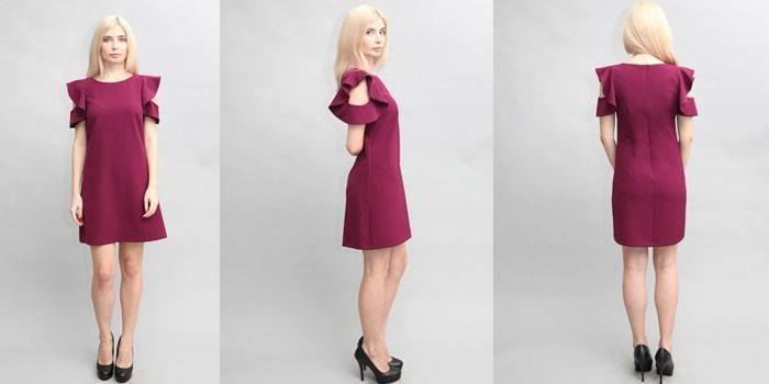 Rento mekko hihassa frill pl-1716, Elvinjontex