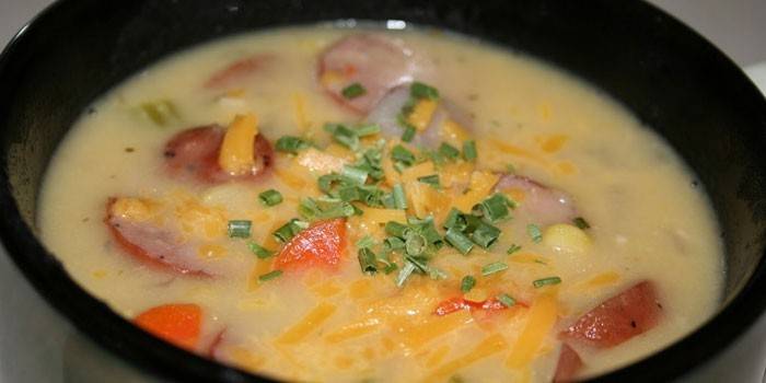 Súp phô mai hun khói