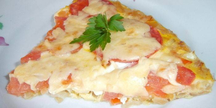 Tranche de pizza diététique