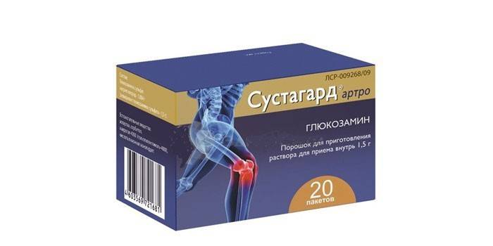 A Sustagard Artro gyógyszer a csomagban