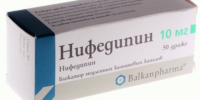 Le médicament nifédipine