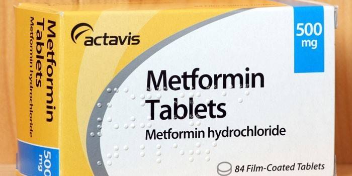 Metforminas pakuotėje