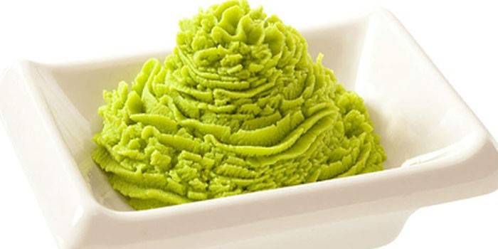 Wasabi en un plato