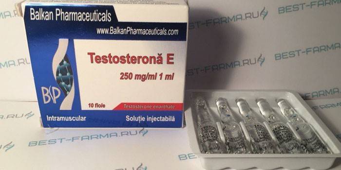Testosterona Enanthate iepakojums