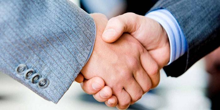 Man shaking hands