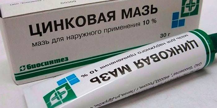 Αλοιφή ψευδαργύρου στη συσκευασία