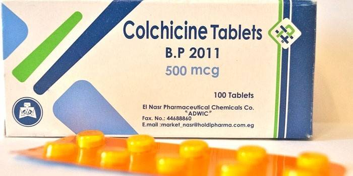 Colchicina per il trattamento della gotta