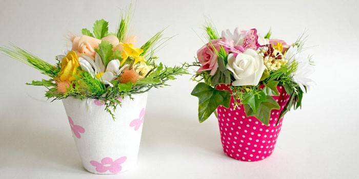 Arreglos florales en maceta