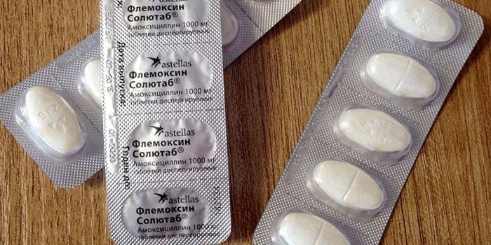 Antibiotika Flemoxin Solutab iepakojumā