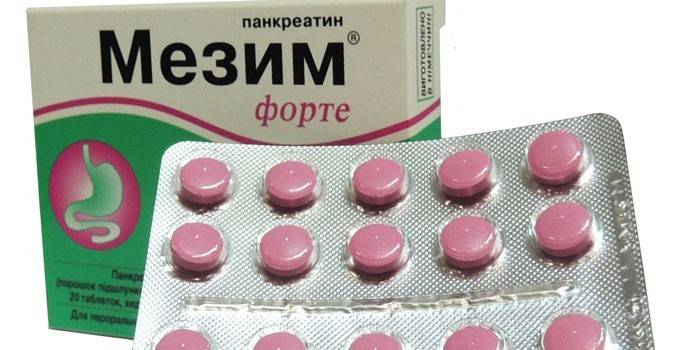 Таблетки Mezima на опаковка