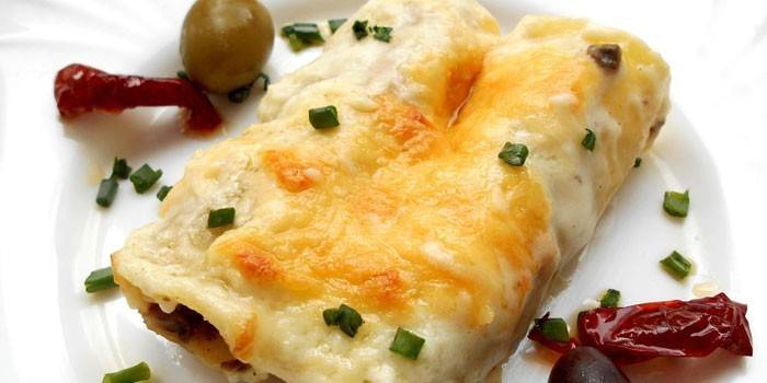 Cannelloni lėkštėje
