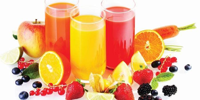 Sucos de frutas