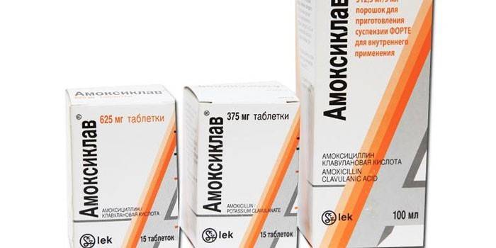 Preparazione amoxiclav di varie forme di rilascio