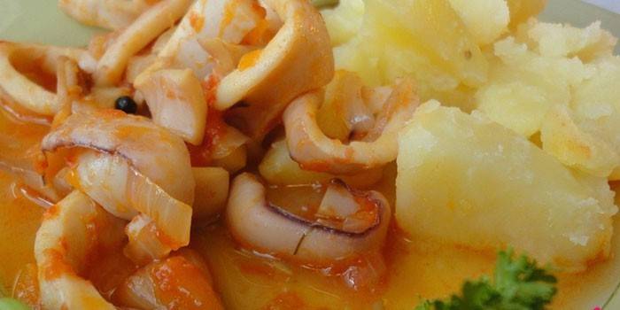 Calamares estofados