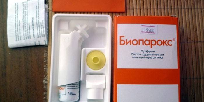 Izsmidziniet Bioparox iepakojumā