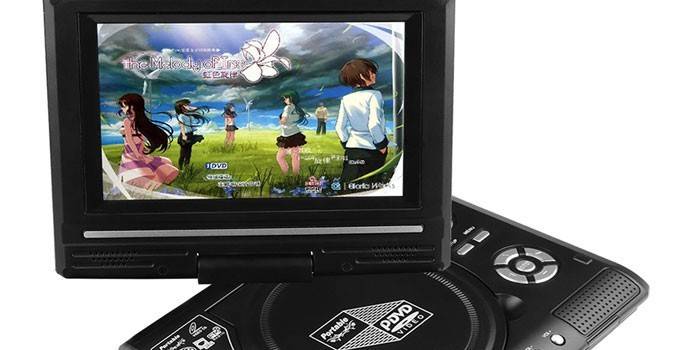Mini TV com bateria e leitor de DVD