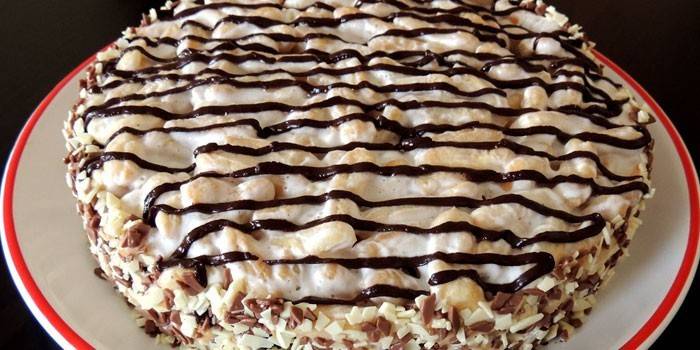 Pastel de galletas Savoyardi listo