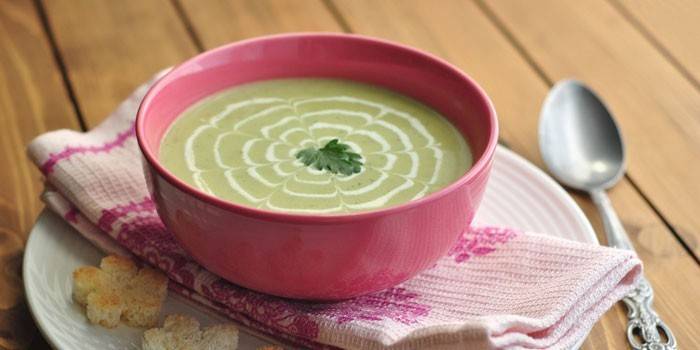 Con crema de calabacín