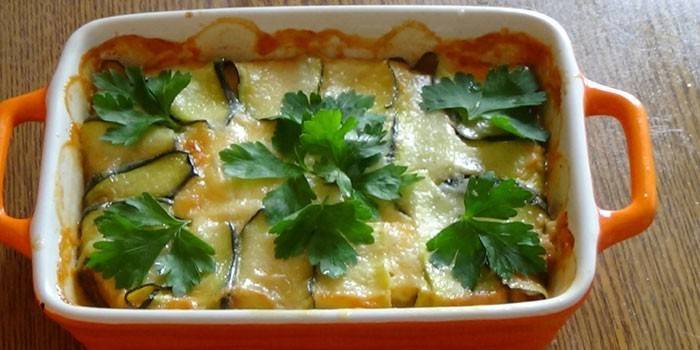 Zucchine sotto forma di salsa
