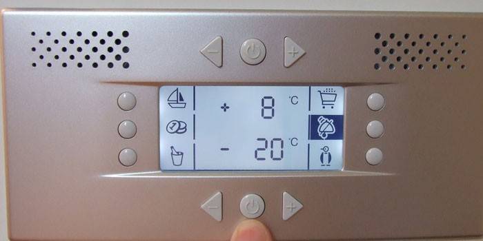 Painel de controle do refrigerador